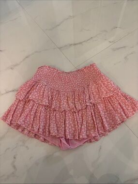 Rock n Rags Pink Floral Tiered Skort